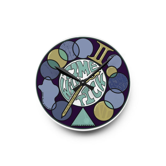 Time Will Tick Crooked Acrylic Wall Clock