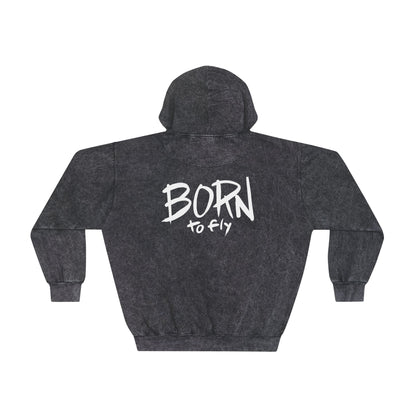 Born to Fly Unisex Mineral Wash Hoodie