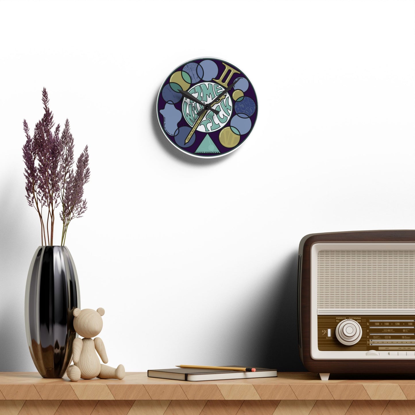 Time Will Tick Crooked Acrylic Wall Clock