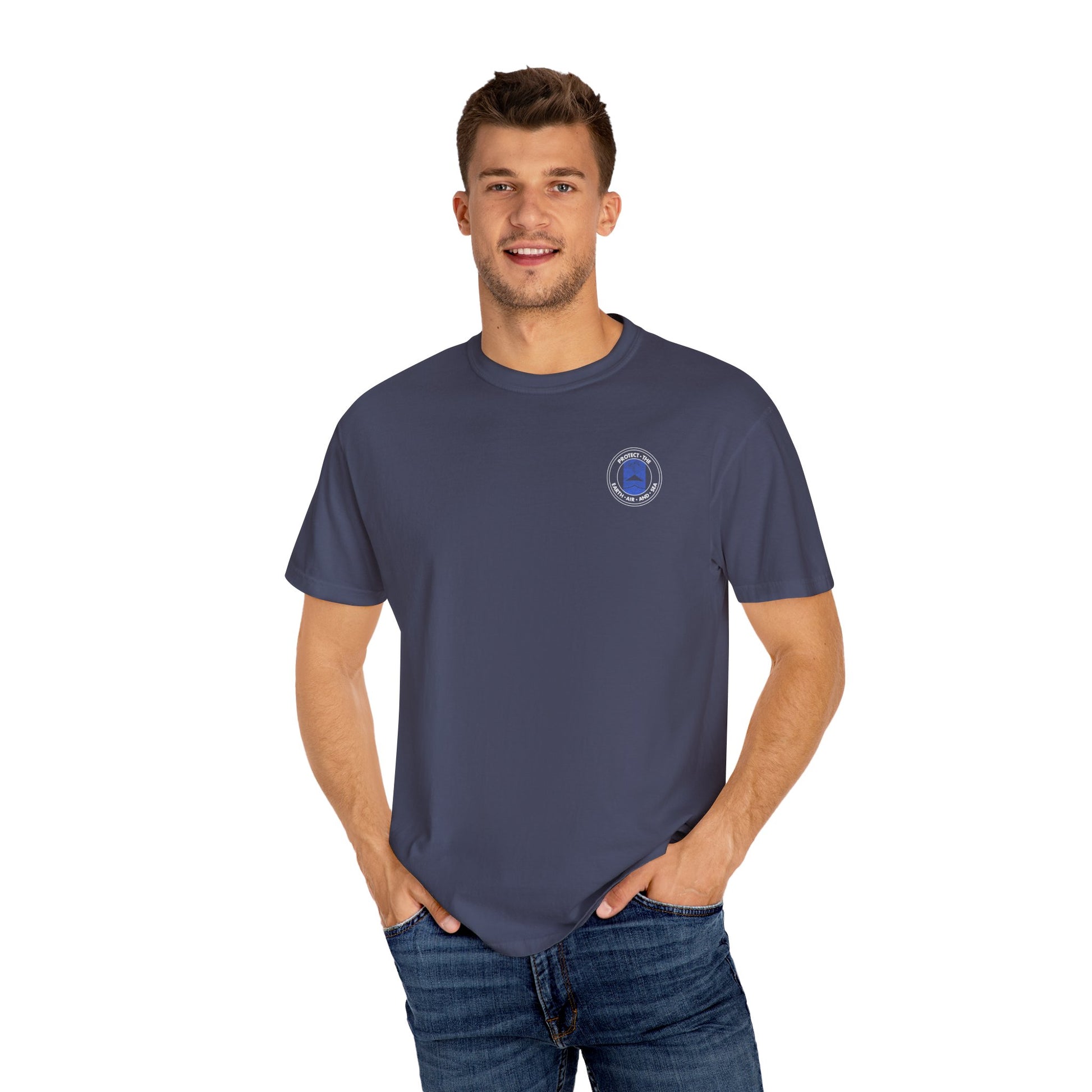 One World White and Blue Unisex T-shirt - Hi Co.